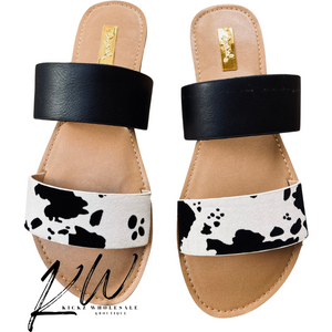 Qupid Athena Cow print sandals
