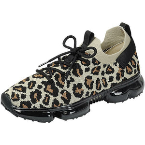 Leopard mesh sneakers